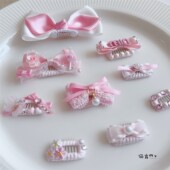 宠物狗狗发夹鼻梁毛BB夹碎毛夹泰迪约克夏马尔济斯夹子嫩粉色系