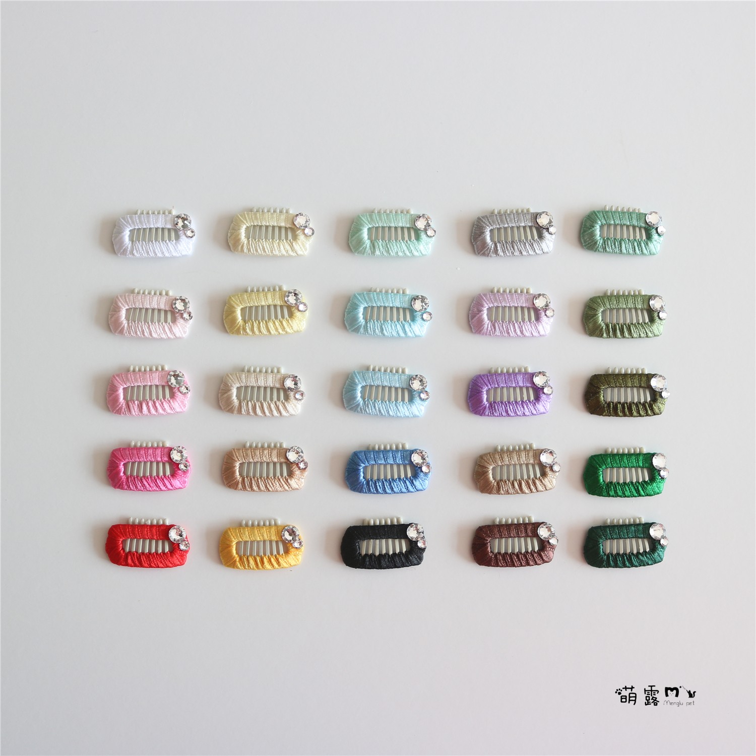 手工缠带碎毛BB夹宠物发卡
