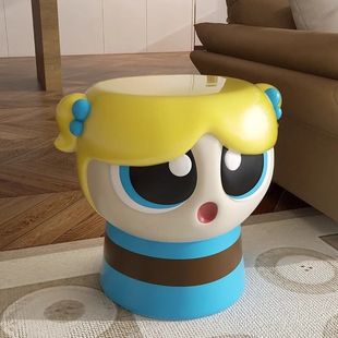 【现货高品质】飞天小女警小矮凳家居玄关凳子摆件手办潮流玩具