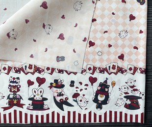 【60支棉】魔术师OB11棉花娃娃BJD娃衣布料定位柄图Lolita布料