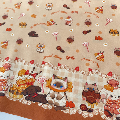 【60支棉】暹罗猫OB11BJD棉花娃娃衣定位柄图Lolita原创高支棉布