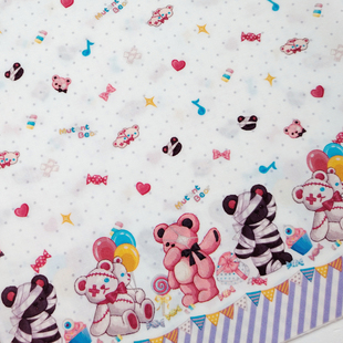 【60支棉】病栋小熊OB11BJD星黛露棉花娃娃衣柄图Lolita原创布料