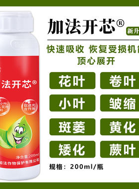 加法开芯卷叶小叶黄化辣椒番茄西葫芦花叶叶面喷施特种肥料