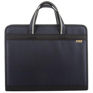 定制A4手提文件袋帆布加厚会议资料袋公文袋档案袋文件包多层黑色商务单位开会专用收纳公文包定制印刷logo