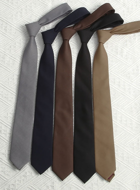 纯色手打领带英伦港风复古时髦休闲韩版男女衬衫上班工作百搭配饰