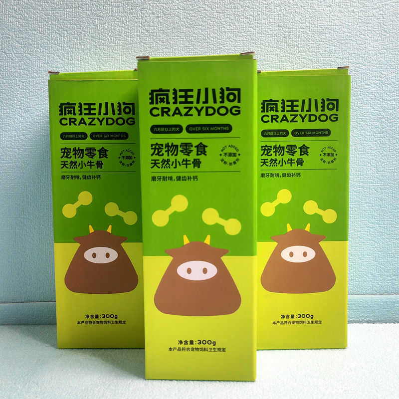 疯狂小狗磨牙洁齿棒小牛骨烤牛蹄