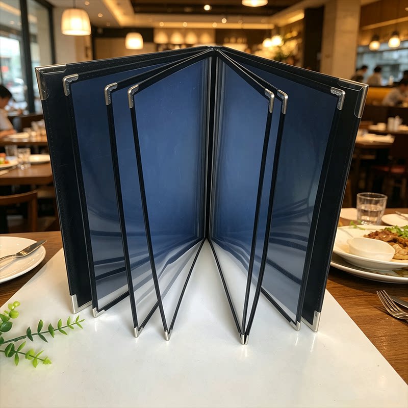 酒店菜单封皮防水A4硬皮菜牌火锅饭店菜谱皮质点菜本定制文字logo