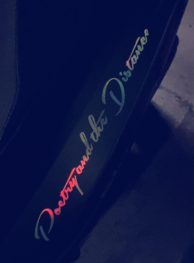 车贴 个性经典诗意英文字风和自由摩托车电瓶车贴纸车门装饰防水