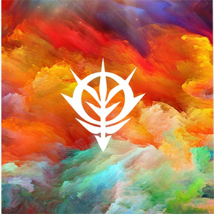 动漫贴纸机动战士高达吉翁公国的王牌机师标志电动车头盔装饰贴纸