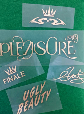 车贴 蔡依林PLEASURE UGLYBEAUTY演唱会贴纸电脑手机吉他贴纸金色