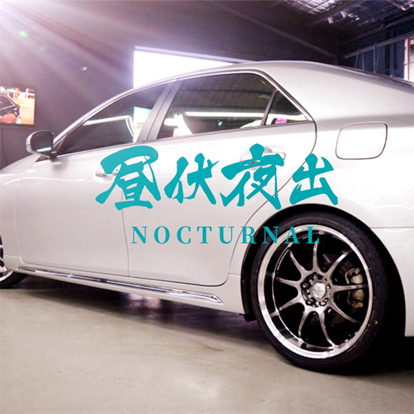 个性汽车门贴纸昼伏夜出