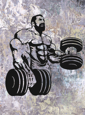 健身男锻炼贴纸肌肉男贴画汽车门油箱盖装饰贴纸个性电动摩托车贴