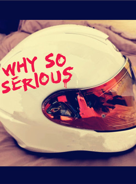 小丑个性车贴创意摩托车电动车头盔贴纸防水why so可定做贴纸反光