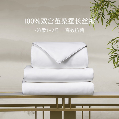 太湖雪桑蚕丝四季加厚保暖子母被