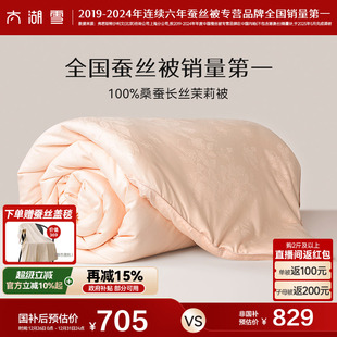太湖雪100%被子蚕丝被双宫茧桑蚕长丝被子母被芯馨柔茉莉秋冬被