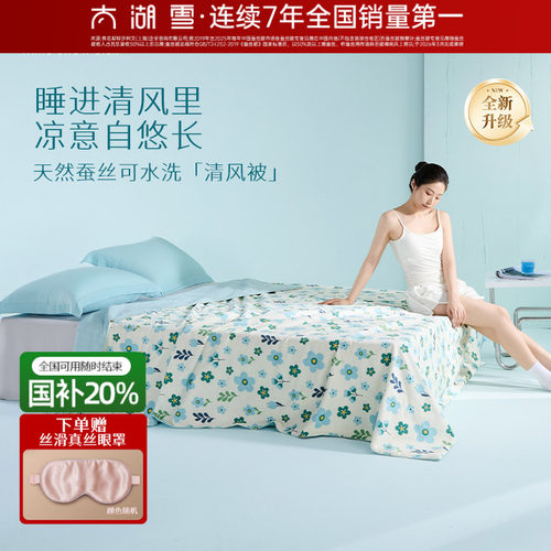 太湖雪100%蚕丝全棉夏被