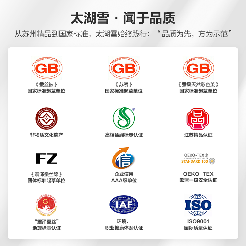 太湖雪蚕丝被100%桑蚕丝春秋保暖四季通用被芯子母被沁柔1+3斤
