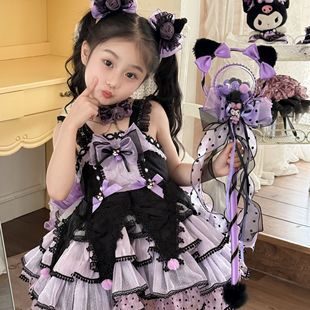 女童连衣裙2025夏新款 儿童库洛米洛丽塔公主裙小女孩生日礼服蛋糕