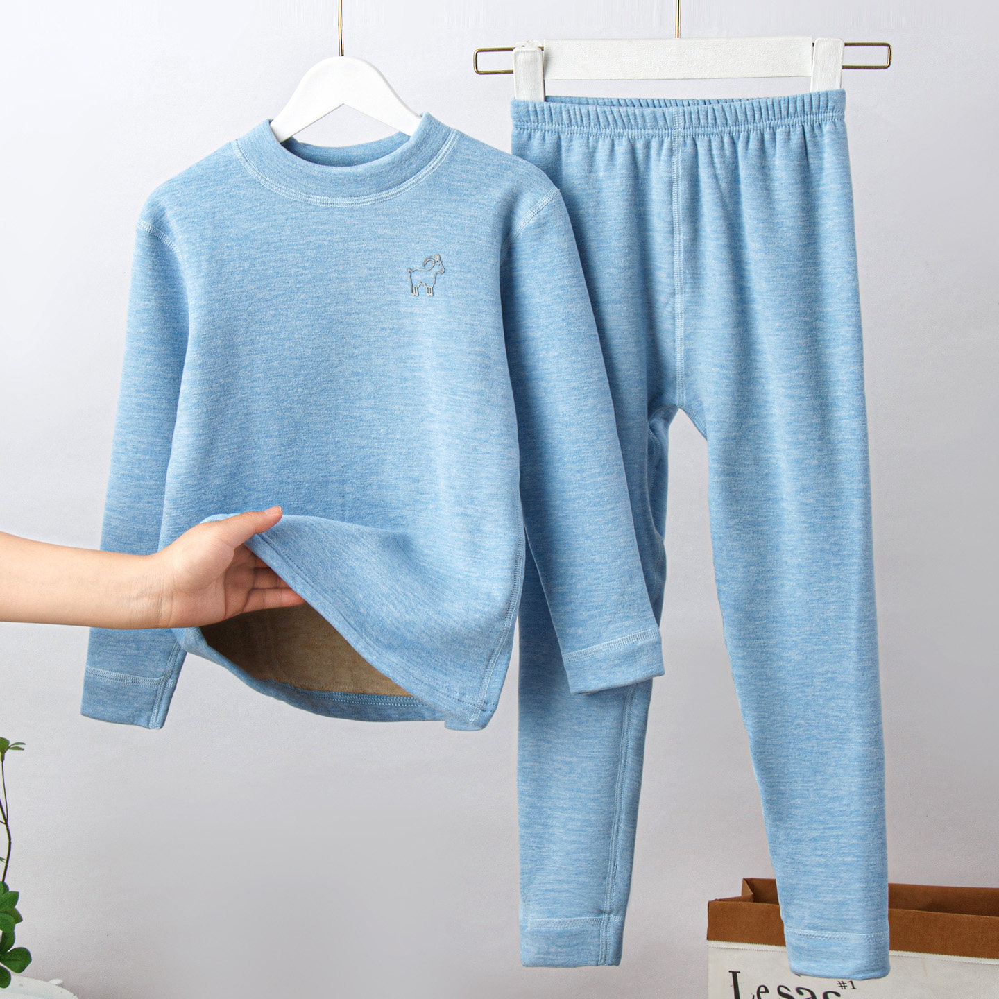 冬季儿童保暖内衣套装加绒加厚男童女童青少年秋衣秋裤大童打底衫