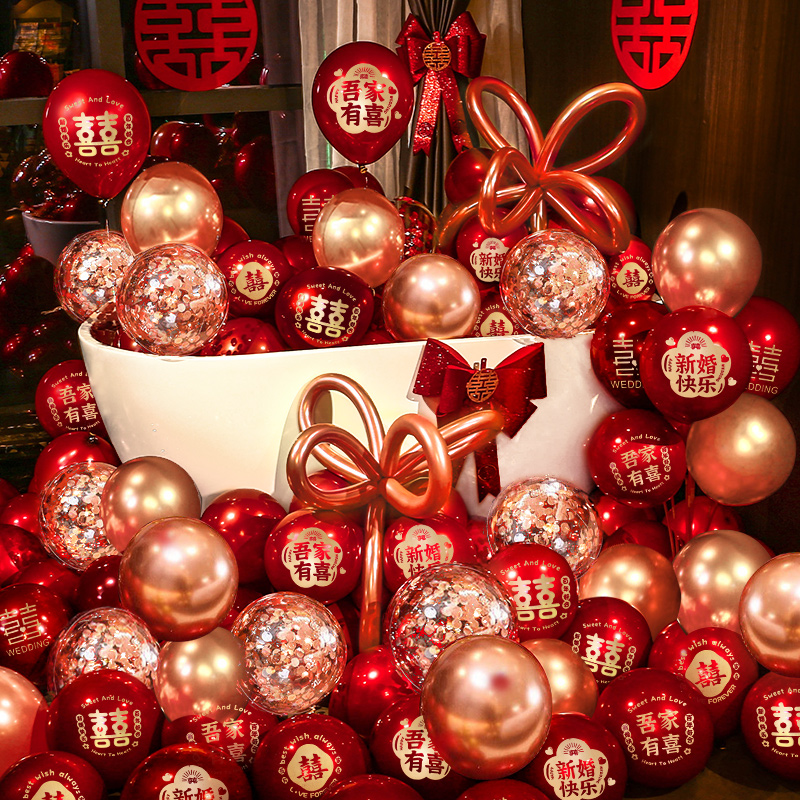 婚房布置套装男方客厅女新婚气球