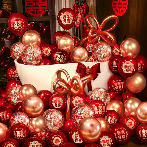 婚房布置套装男方客厅女新婚气球