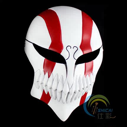 仕彩万圣节面具男珍藏版电影主题面具 动漫黑崎一护虚化死神面具