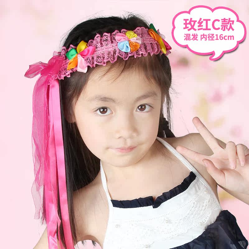 仕彩六一儿童装扮用品发箍发卡女童婚纱新娘花童配饰头饰花圈花环