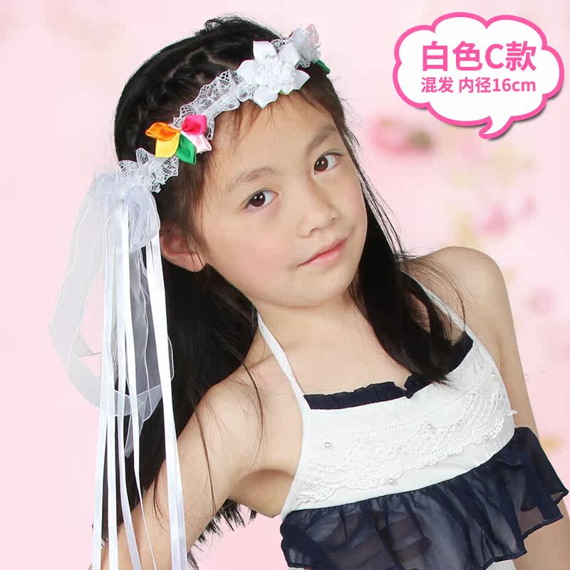 仕彩六一儿童装扮用品发箍发卡女童婚纱新娘花童配饰头饰花圈花环