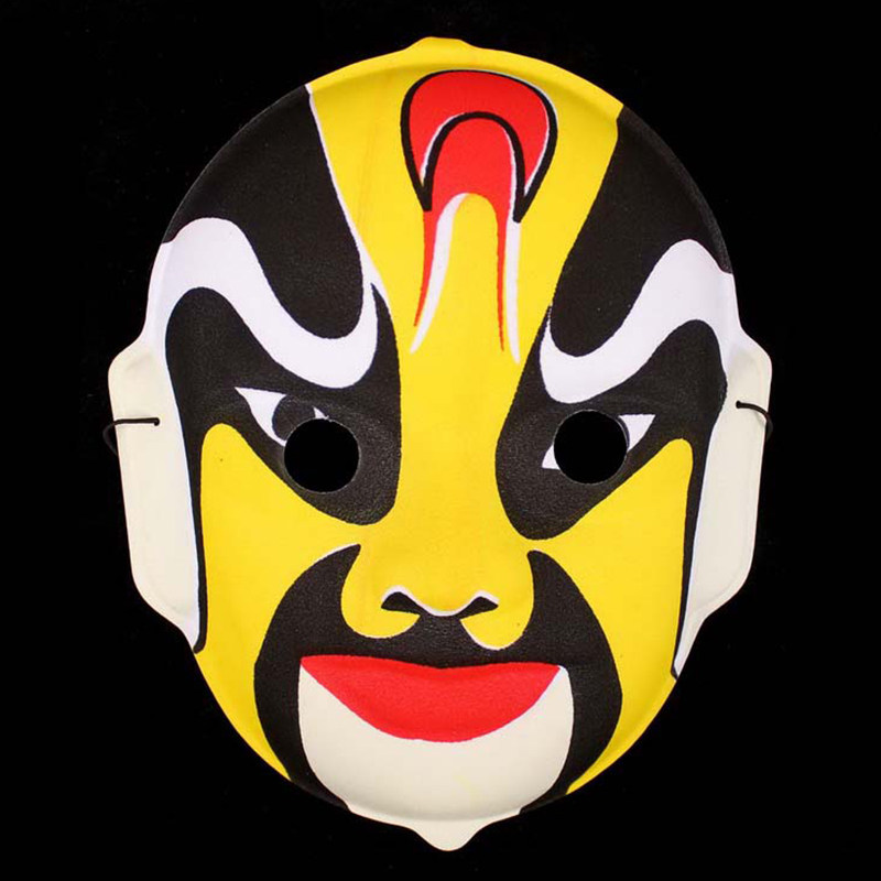 仕彩儿童面具京剧脸谱面具男全脸纸浆变脸表演面具装饰挂件面具