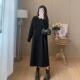 显瘦胖mm减龄连衣裙 卫衣裙加厚空气棉长款 女装 连帽修身 2025新大码