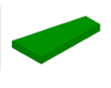国产积木零件 2x4楔形光面左 10个   NO.D175A
