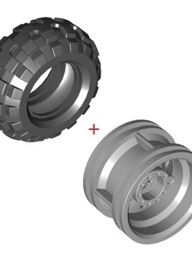 国产积木汽车配件 兼容乐高科技 55976/56145 56x26mm轮胎 G1231