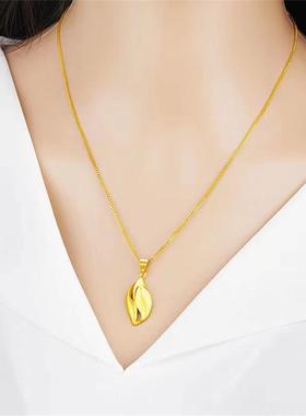 新款越南沙金项链女金店同款黄金色久不掉色锁骨链百搭饰品礼物