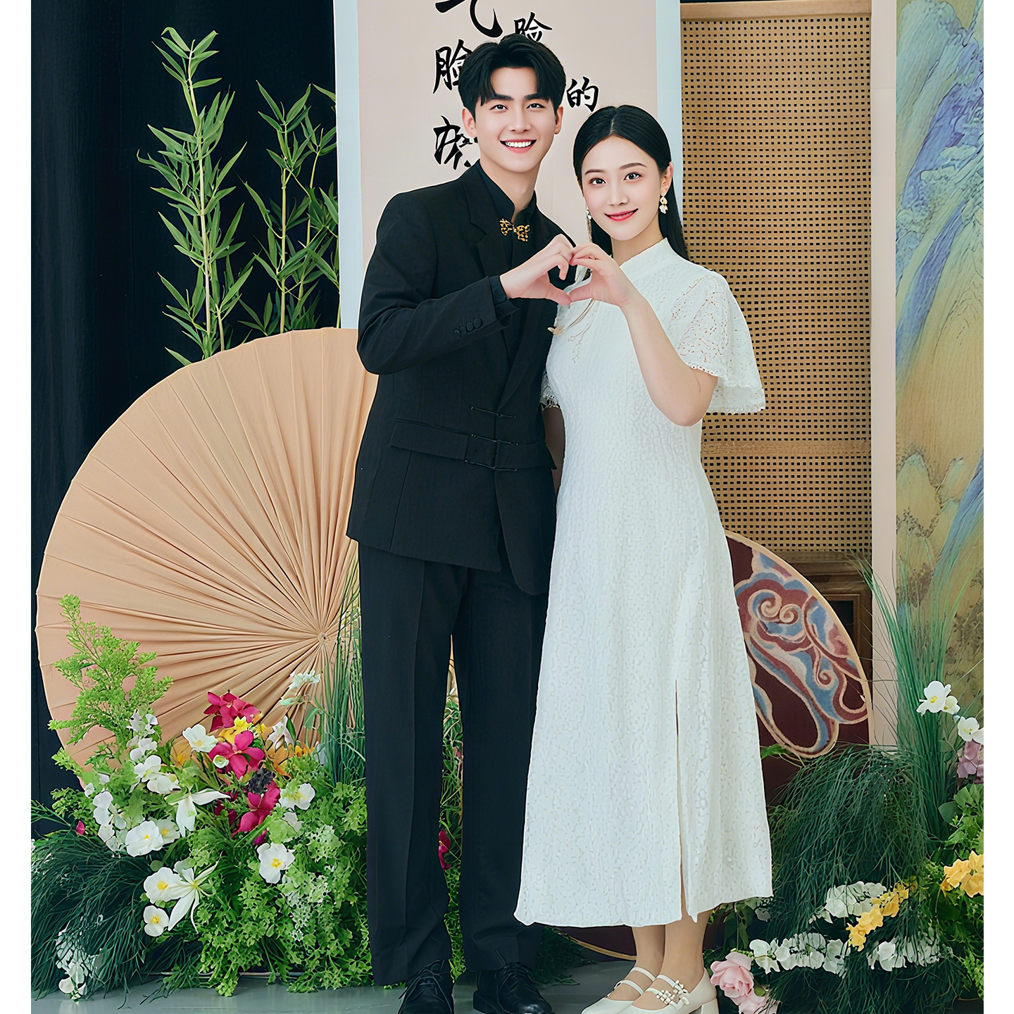 欢喜橙/高档轻奢原创男装衣服婚礼新中式订婚新郎男盘扣西服套装