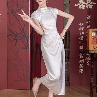 欢喜橙【栖禾】新中式旗袍礼服裙轻奢高级感日常可穿伴娘服姐妹团