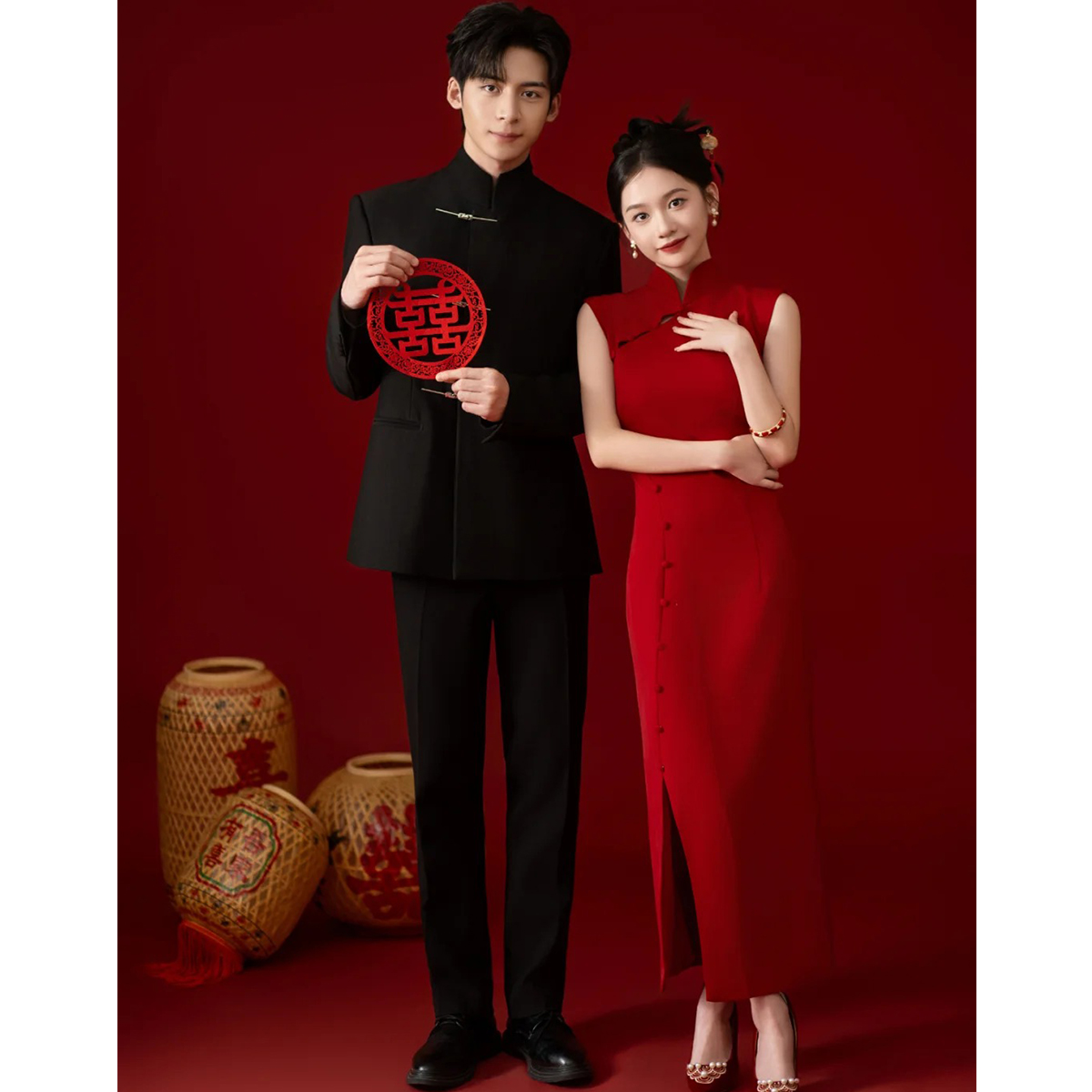 红色中式国风订婚结婚敬酒服2025新款新娘礼服裙女高级感改良旗袍