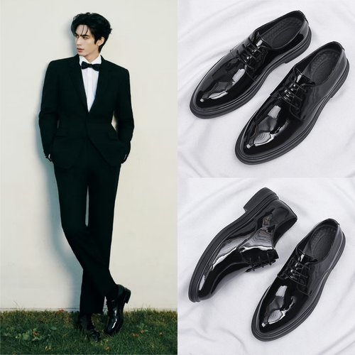 骄阳似我宋威龙林屿森同款鞋子增高6厘米新郎结婚礼西装男士皮鞋