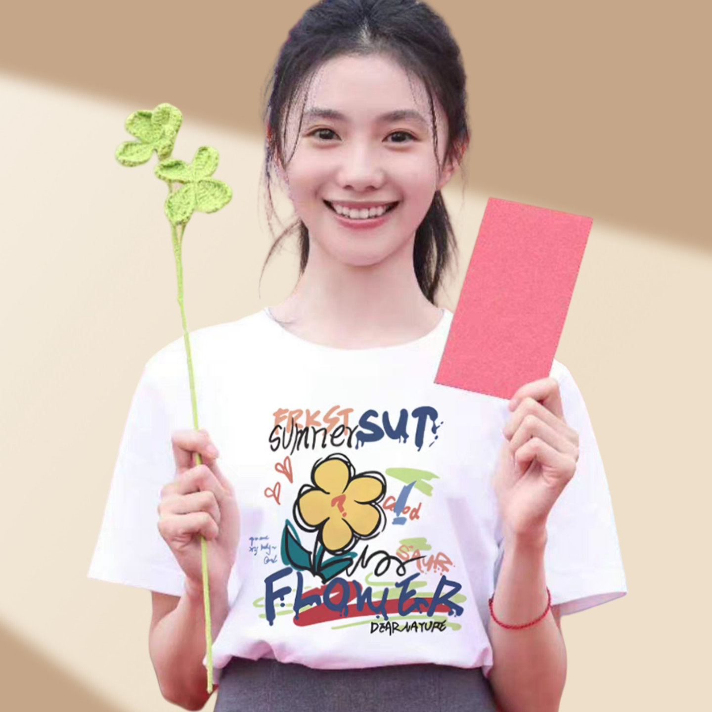 陷入我们的热恋刘浩存徐栀明星同款t恤T女宽松短袖夏穿搭上衣服装