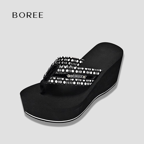 BOREE宝人坡跟时尚人字拖女鞋
