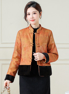 中式国风棉袄女款2026保暖棉服短