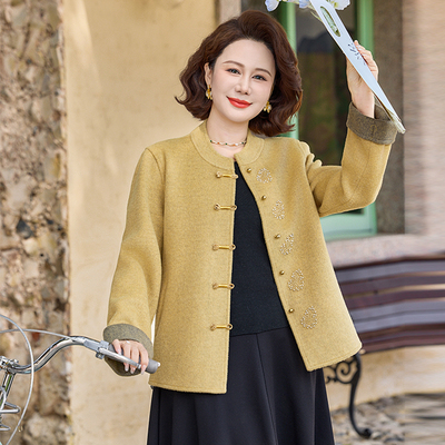 新中式妈妈春装国风外套短款