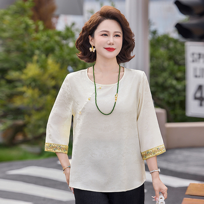 时尚妈妈夏装2026新款贵夫人上衣