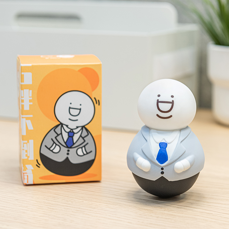 G胖搪胶桌面摆件可爱办公室