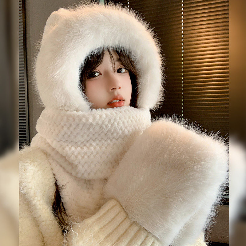 惟嫒毛绒三件套简约压花细绒