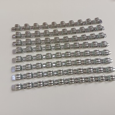 骑马卡不锈钢无孔连排骑马卡