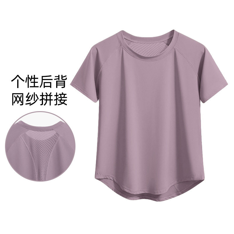 大码运动套装女夏季新款胖MM宽松速干短袖户外晨跑登山暴汗瑜伽服