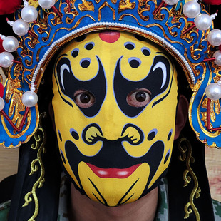 大卫魔术道具川剧变脸脸谱手绘变脸脸皮舞台变脸脸皮老师手工绘制