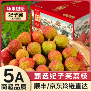 西域美农妃子笑荔枝3斤广东茂名高州糯米桂妃子应季水果顺丰包邮