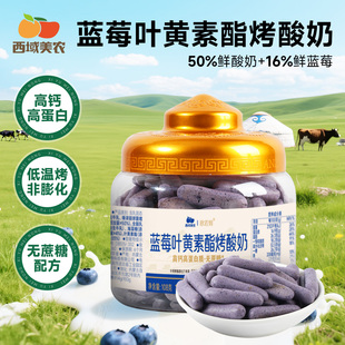 西域美农欧若姆蓝莓叶黄素烤酸奶108g鲜烤奶条奶片儿童奶制品零食