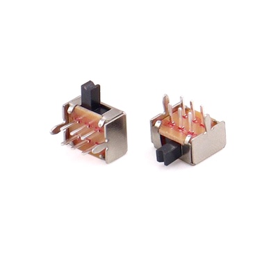 拨动开关 SK22D07VG4/5/6 2P2T 2排2档6脚 滑动开关 手柄4/5/6MM